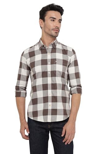 Image of Allen Cooper Checks Shirts for Men - 100% Cotton Comfort Fit Casual and Formal Shirt - Breathable, Soft, Classic Style (Multiple Colors)