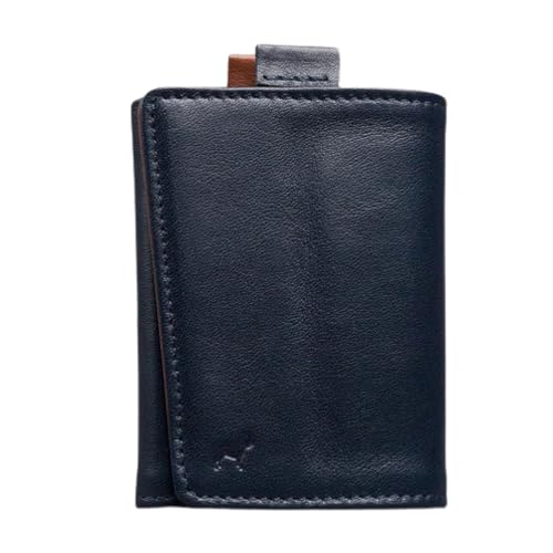 The Frenchie Co. - Speed Wallet Mini - Ultra-Slim RFID Blocking Card Holder - Full-Grain Italian Leather Minimalist Front Pocket Wallet - Quick-Access Pull Tab, Holds up to 4 Cards & Folded Cash