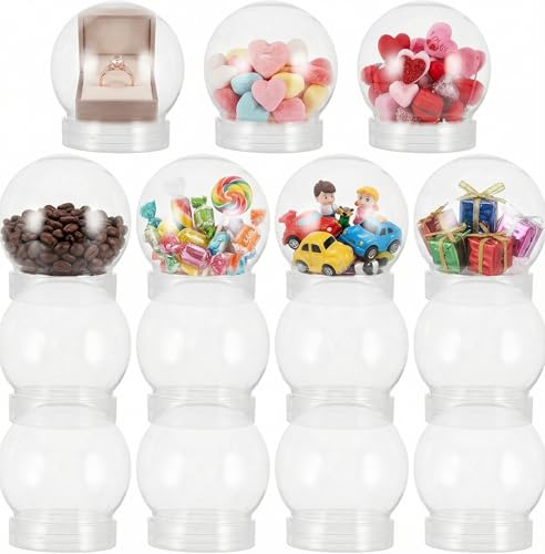 BESTOYARD 15 Pack Snow Globes with Screw Off, 2.75 X