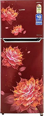 Lloyd 340 L 2 Star Inverter Frost Free Double Door Refrigerator (GLFF342ASRT1PB, Sakura Red)