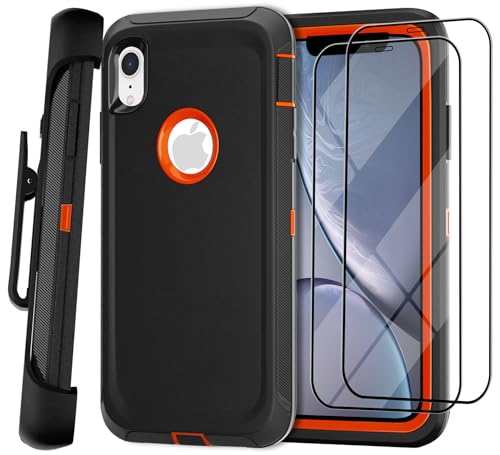 Coque iPhone XR antichoc pour le sport et les chantiers avec clip ceinture
