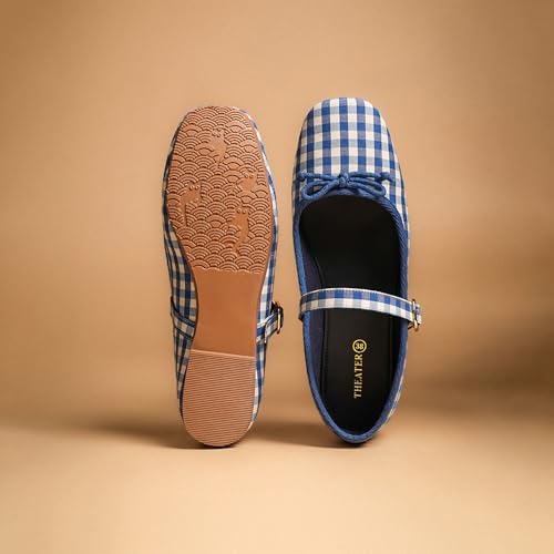 Image of Theater Dorothy Casual Ballet Flats for Women | Stylish Mary Jane Ballerina with Bow Detail | Lightweight Comfortable Footwear with Cushioned Insole