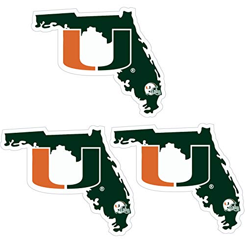 NCAA Siskiyou Sports Fan Shop Miami Hurricanes Home State Decal One Size Team Color