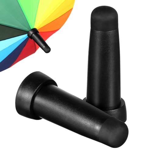 USHOBE 2 Tapas Redondas de Goma para sombrilla, Puntas de bastón de Senderismo, Puntas de bastón de Senderismo, Palos, Extremo, Sol, Senderismo, Protectores para Paraguas, Accesorios de Paraguas,