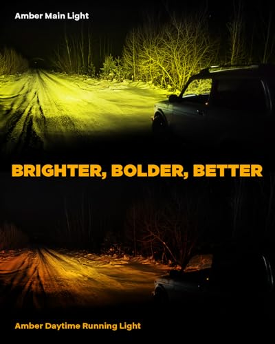 Image of Auxbeam V-Ultra Series 3-Inch Amber Fog Light Pods Offroad Lights 2-Pack | 108W 12800LM, DRL Function, 3 Lighting Modes, 270 Side Shooter, Hyper Spot Beam, Protective Covers, Auxiliary LED Bar