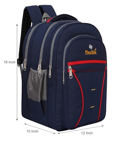 60L Large School Bag For 5Th To 10Th Class, College Bag, Tution Bag Waterproof For Both Boys And Girls | Navy Blue |