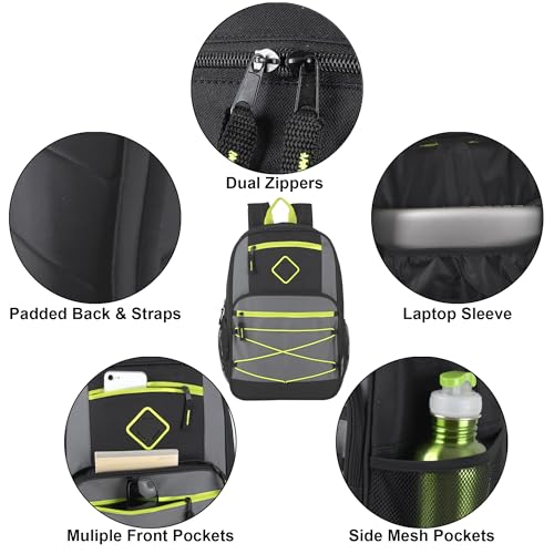 Trail maker Bulk Color Block Laptop Backpacks 24 Pack Wholesale Backpacks in Bulk for Kids Nonprofit (Male Colors Pack)2