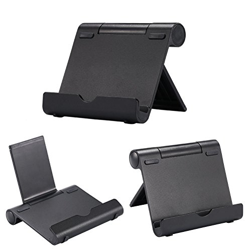 AAA Products Support multi-angle portable pour tablettes, liseuses et smartphones Corps en aluminium léger et durable Compatibilité universelle Noir