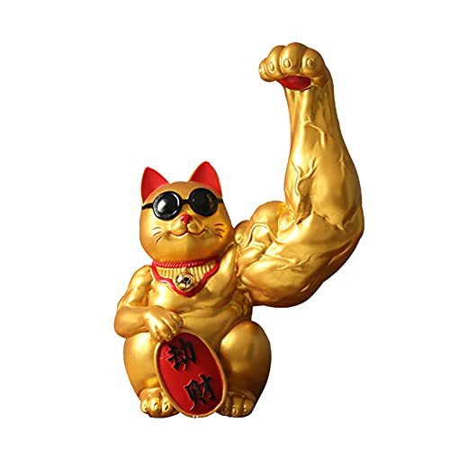 Figurine chat de fortune argent contre la mauvaise chance Maneki Neko decoration