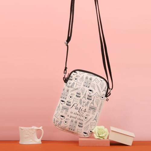 TSOTMO Paris Travel Gift Paris City Skyline Paris Is Always A Good Idea Zipper Pouch Crossbody Bag4