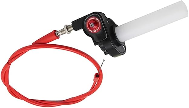 7/8" 22mm Twist Throttle Accelerator With Colorful Cable Set for CRF50 CRF70 XR50R XR75 Mini Pit Dirt Bike - Fits 4-Stroke Mini Pocket ATV Red