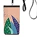 Aloe s Art Pattern Phone Wallet Purse Hanging Mobile Pouch Black Pocket