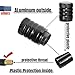 4-Piece Black Anodized Aluminum-Plastic Composite Tire Valve Stem Caps with Integrated Plastic Sleeve,Corrosion-Resistant and Universal Fit,Suitable for Cars, Trucks, and Motorcycles(Black)