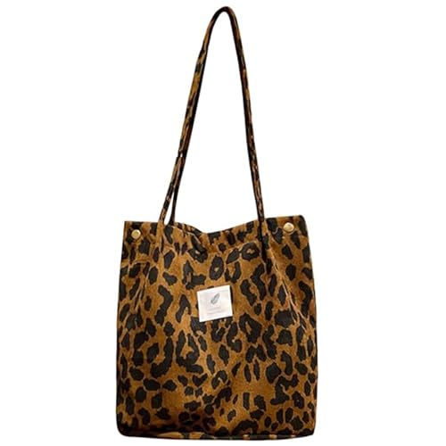 AioTio Bolso de Pana para Mujeres Bolsa Grandes Bolso Playa de Verano para Mujer Bolsa Tela Informal Ultraligeros para ir de Compras y Fitness(Leopardo) AioTio Bolso de Pana para Mujeres Bolsa Grandes Bolso Playa de Verano para Mujer Bolsa Tela Informal Ultraligeros para ir de Compras y Fitness(Leopardo)