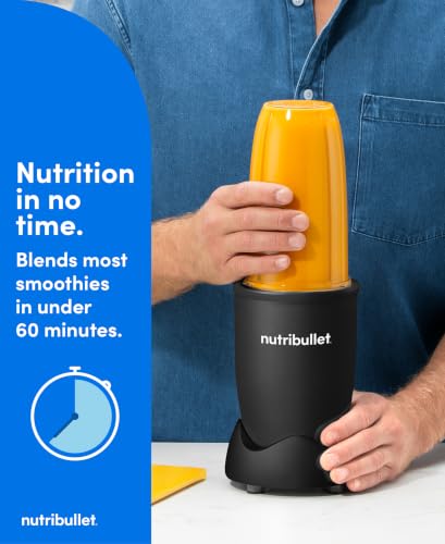 Image of nutribullet Pro Personal Blender, Shakes, Smoothies, Food Prep, and Frozen Blending, 32 Ounce Cup, 24 Ounce Cup, Flip-top Travel Lid, 900 Watt, Matte Black, NB9-0901AK