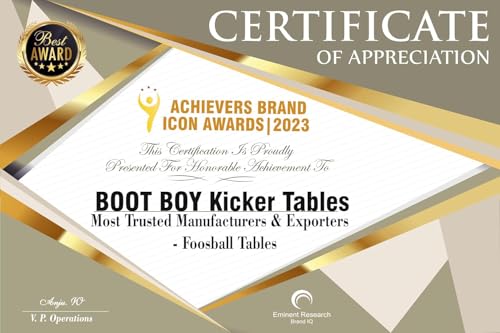 Image of BOOT BOY Foosball Table II Original Dominator Soccer II Compressed Wood Construction II 48 Inch Competition Size Indoor Foosball Game W /6 Balls II Adults II Kids II Homes II Small Office