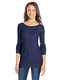 Derek Heart Juniors' Long-Sleeve Scoop-Neck Sweater