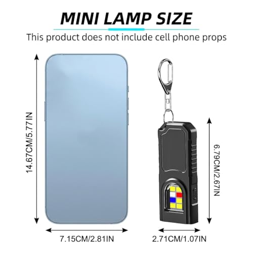Image of Serplex EDC Mini Keychain Flashlight 2.6'', Magnetic Emergency Pocket Torch with Back Clip, Portable USB Rechargeable LED Flashlight for Camping, Hiking, Work, Car Repair & Outdoor Use