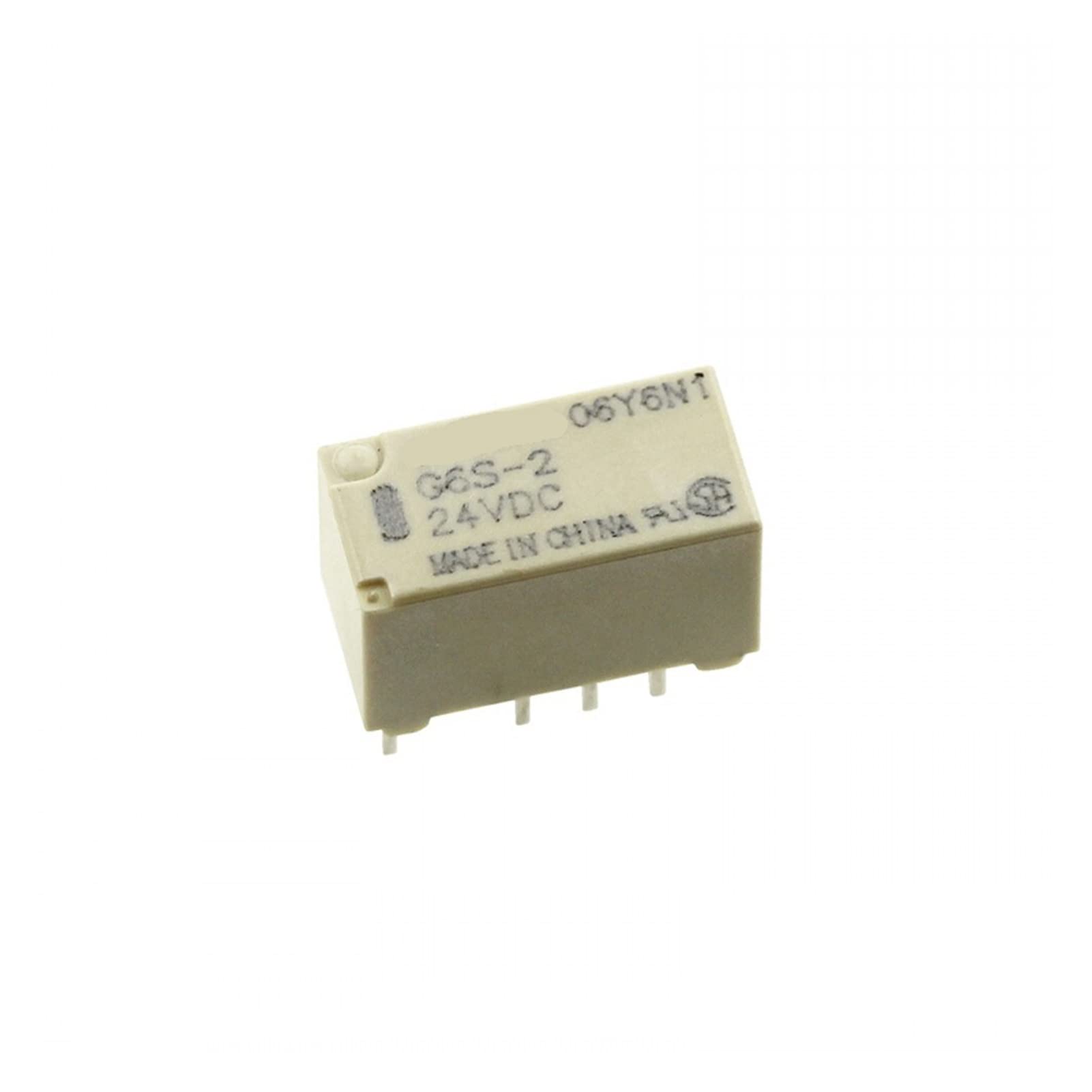 Relais G6S-2-24VDC 24V miniature à 8 broches pour circuits imprimés électronique (Lot de 10 pièces)