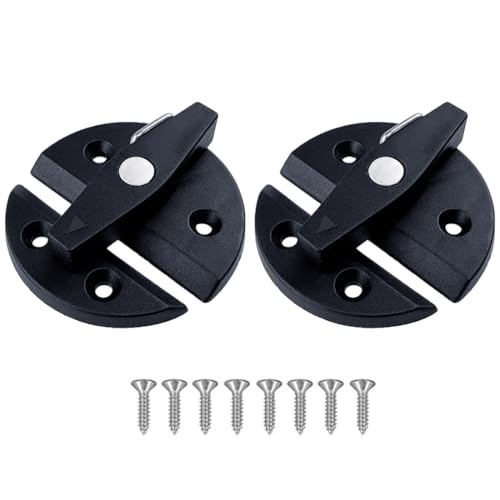 2Pcs Boat Door Cabinet Hatch, 316 Stainless Steel Marine Door Latch ,Silver Heavy Duty Round Turn Button Twist Catch Latch Marine Hardware Accessories for Door Cabinet, Yachts (Nylon (loanword))