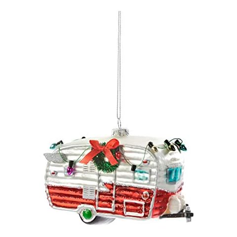 Giftcraft 664701 LED Camper Ornament, 4-inch Length, Plastic Cover