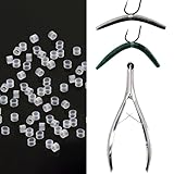 FishTrip 210pcs Wacky Worm O-Rings with Installation Tool, Wacky Rigging Senkos Soft Plastic Worms Stickbaits, Silicone Bait Saver O-Rings for Bass Fishing Wacky Rig or Neko Rig