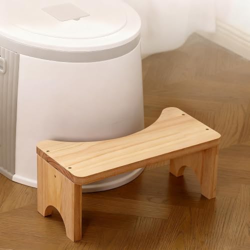 Taburete baño con escalón de madera maciza para embarazadas y ancianos 6