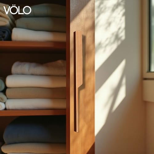 Image of VOLO Cabinet Handle - Multi-Use Pull Handle for Wardrobes, Drawers, Sliding Closets, and Doors in Kitchen, Office, Bedroom (SAC-59) (1 Pair Left & Right) (Rose Gold, 450MM (18 Inch))