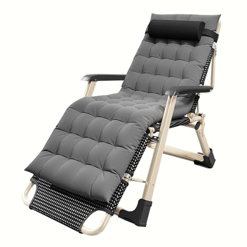 HKLJHCVA-BM Zero Gravity Heavy Duty Zero Gravity Sun Lounger for Garden Beach, Recliner Chair for Heavy People, Max. 300Kg Capacity(C)