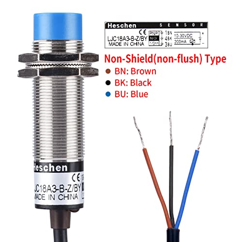 Heschen HS-LJC18A3-B-Z/BY M18 Capacitive Proximity Sensor Switch Non-Shield Type Ljc18A3-B-Z/By Detection 10Mm 10-30Vdc 200Ma Pnp Normally Open(No) 3 Wires thumb #4