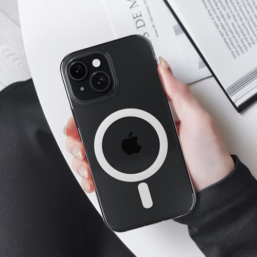 Image of amazon basics Pro Hybrid Magsafe Case Compatible with iPhone 15 | All-Round Protection | Scratch-Resistant - Transparent