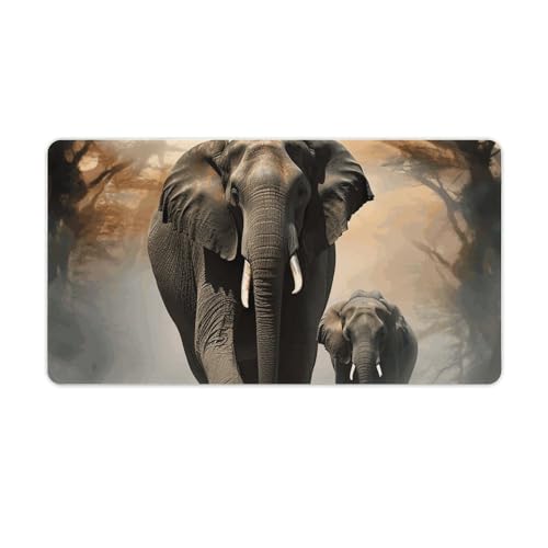 Tapis de souris de jeu éléphant antidérapant pour protéger le bureau des taches