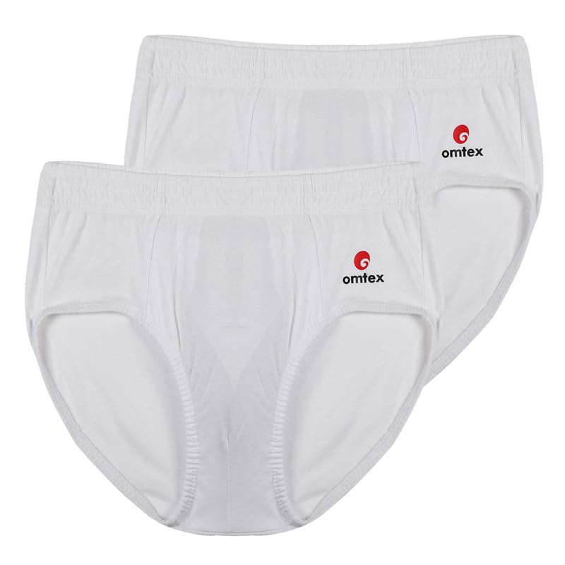 Omtex Sports Brief Cricket Special Brief - White - X-Large (Pack of 2)
