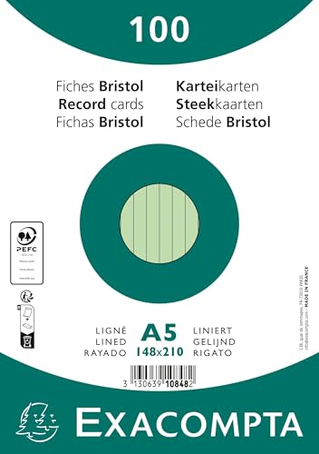 Fiches bristol lignées Exacompta pour réussir vos révisions et examens sans stress