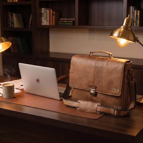 Bolso de mensajero de cuero para laptop 16'' miniatura 3