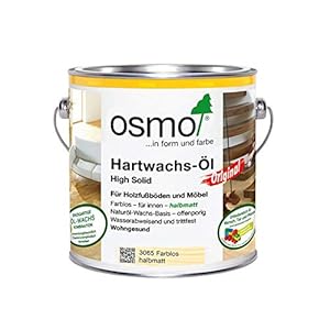 Osmo Hardwax-Olie Original ACTIE 3065, Kleurloos semi-mat 0,75 liter