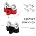 2PCS Battery Terminal Distribution Block,M8 Dual Studs Bus Bar Terminal Block with Battery Terminals Top Post,Negative & Positive 12V Power Distribution Block for Car Truck Marine