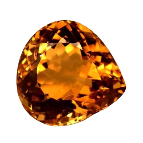 Citrine naturelle en cœur pour façonner un collier ou un pendentif personnalisé en cadeau