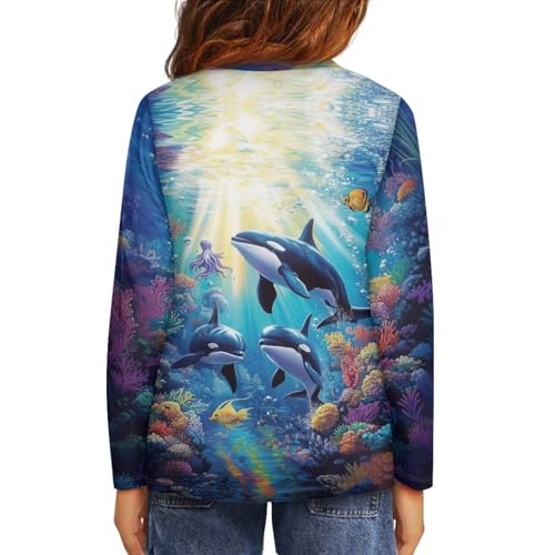 Image of Uourmeti Teens Girls Long Sleeve T Shirts Fall Outfits Boys Active Sportswear Running Tops
