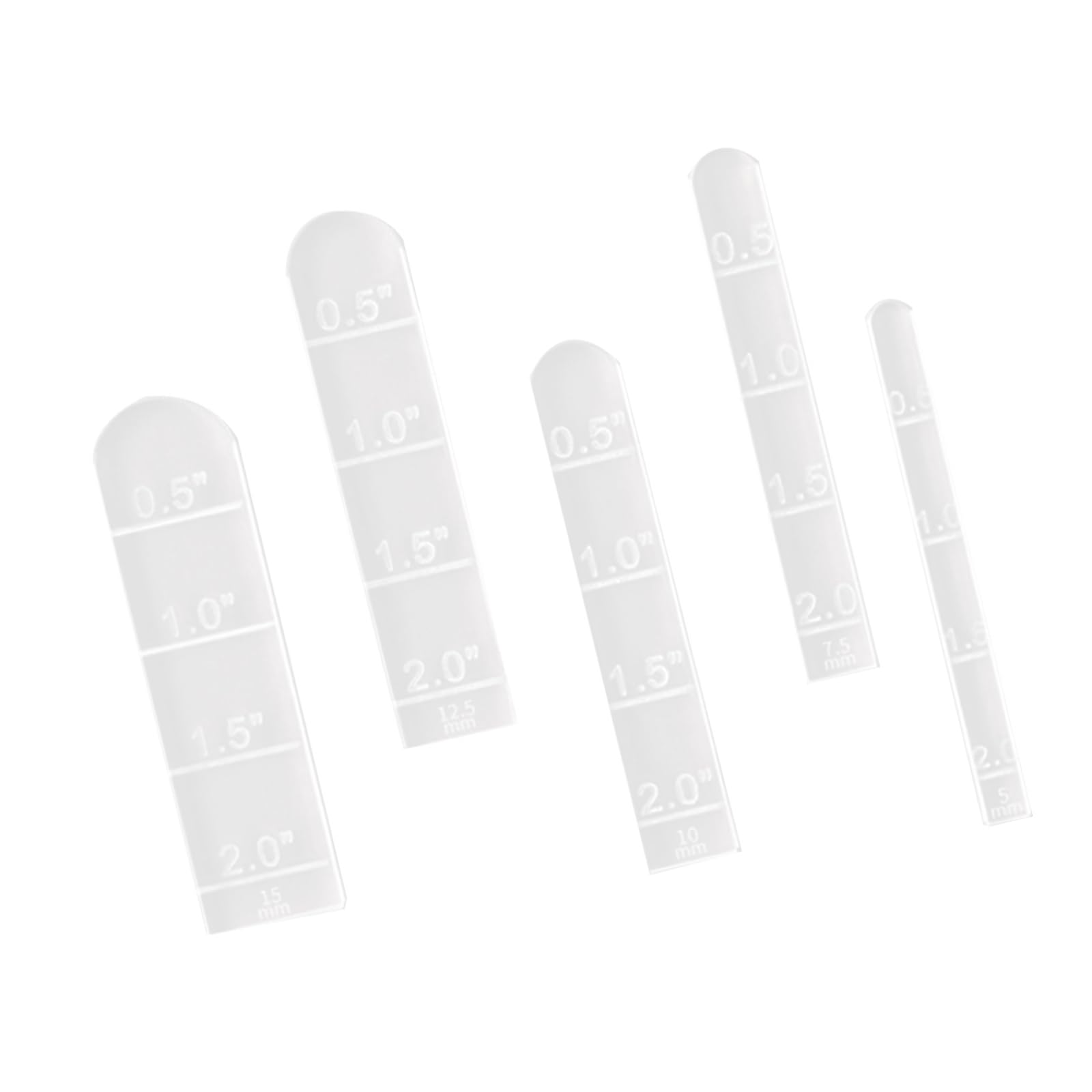 Jazuaiao Multicolor 5 Pcs Clay Arcs Ruler Pottery Measuring Tool Set Easy To Use Acrylic Rulers With Clear Scale For Clay Art And Modeling