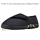 Git-up Diabetiker Hausschuhe Schuhe für Männer Arthritis Ödem Verstellbare Verschluss Memory Foam Hausschuhe, Black 13.