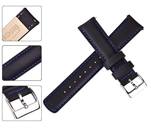 Ritche Quick Release Genuine Leather Watch Strap for Men Women 18mm 20mm 21mm 22mm 23mm 24mm