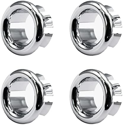 VRSS 6-Claw Sink Overflow Cover Rings - Brushed Nickel, 6 Pack, Fits 22-25mm Holes For Bathroom & Kitchen