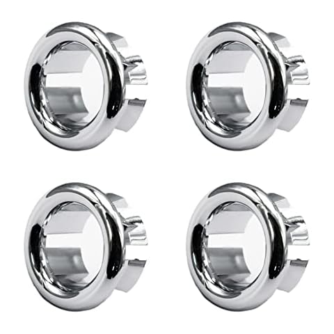 4 Pack Round Overflow Cover - Kitchen & Bathroom Sink Hole Insert Cap Cover