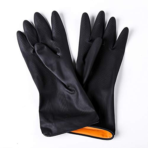 Cleaning Gloves Reusable Rubber Hand Gloves, Stretchable Gloves For Washing Cleaning Kitchen Garden Multipurpose Non-Slip Rubber Gardening Dishwashing Scrubbing Rubber Safety Hand Gloves Sanitation Wet And Dry Use Gloves Reusable Natural Rubber Pet G (B08RHZP6VG) Amazon Price History, Amazon Price Tracker