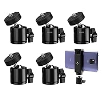 5 Stücke Kugelgelenk,360° Drehbar,Stativ Mit 1/4 Universalschnittstelle,Kugelkopf Stativ,Mini Stativkopf Kugelkopf,Stativkopf Für Stative,Einbeinstative,Kameras