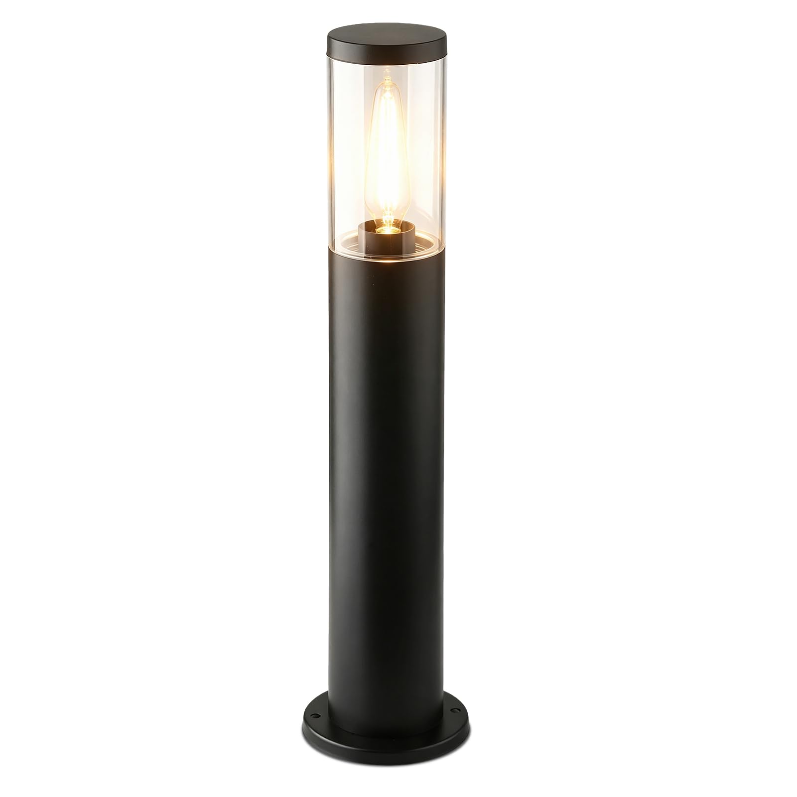 olvaxey 50cm High Outdoor Garden Light GU10 for Bright Illumination,IP44 (Bulb Excluded) (Round-2)