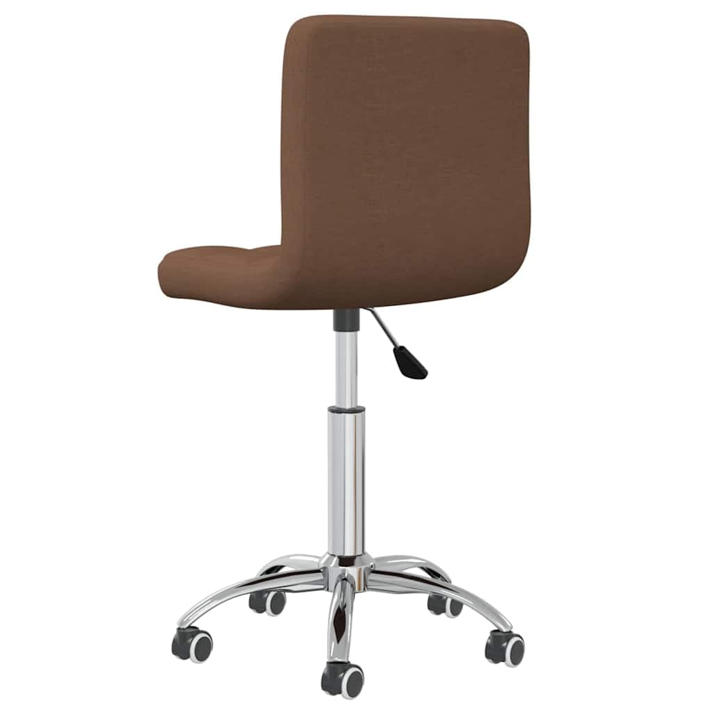 Chaise de bureau pivotante en tissu marron avec vérin à gaz et roulettes Chaise de travail ergonomique résistante pour le bureau à domicile et le jeu Chaise de bureau confortable avec dos en