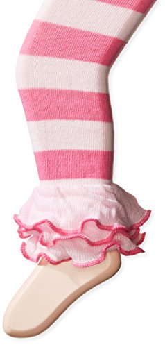 Image of Jefferies Socks Big Girls' Dot and Stripe Multi Ruffle Footless Tight