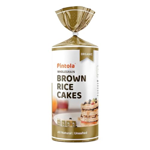 Image of Pintola Combo - Organic Peanut Butter Crunchy 1kg + Rice Cakes (Unsalted & Multigrain) (Pack of 2) (130g x 2), 100% Roasted Peanuts butter, Unsweetened, Crunchy Nut Butter With Organic Rice Cakes